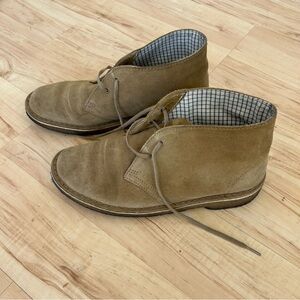 Clarks Tan Suede Ankle Boots